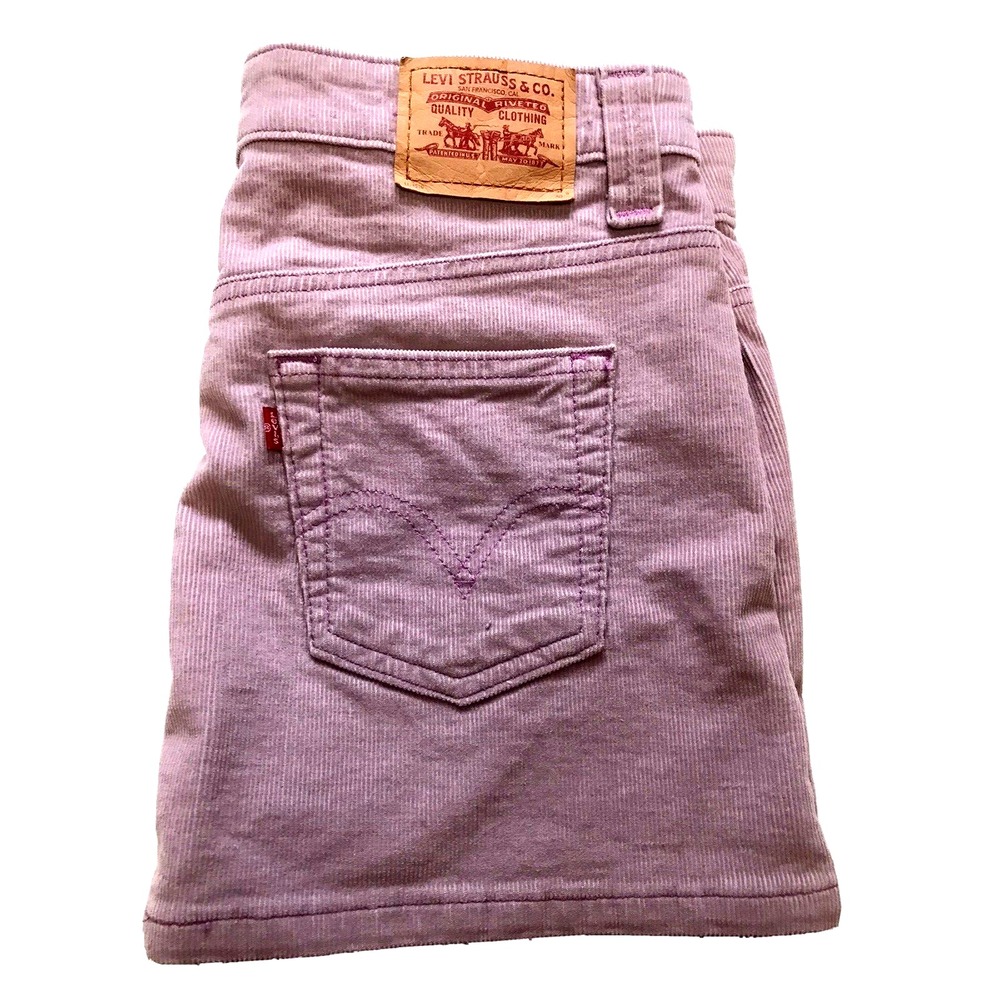 Y2K levi super low stretch  corduroy mini skirt light‎ purple junior size 3